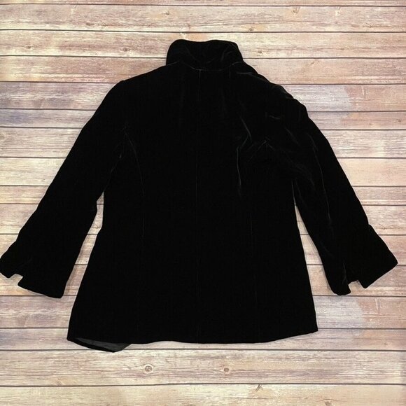 Lafayette 148 Velvet Blazer Jacket Open Front Cascade - Picture 6 of 10